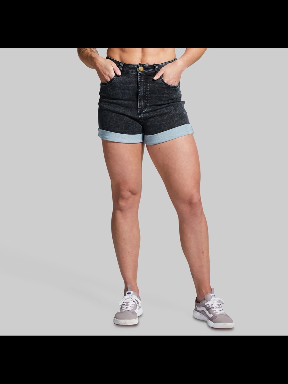 Born Primitive Flex Stretchy Mom Jean Shorts